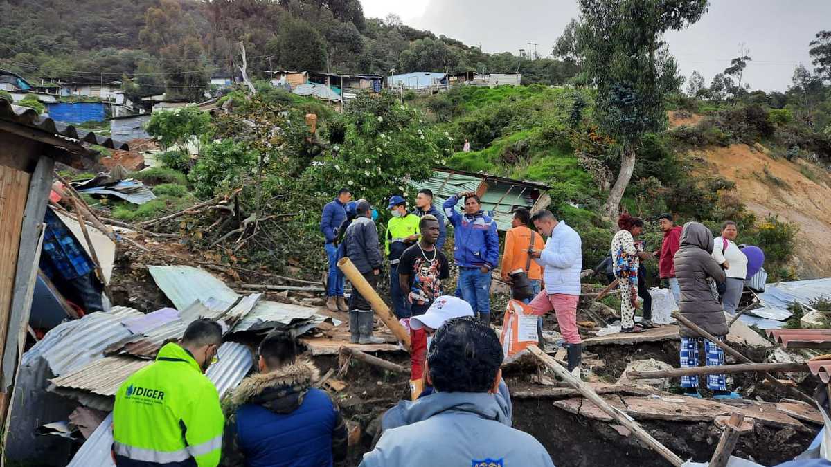 Fuertes lluvias en Bogotá dejan sin hogar a por lo menos 66 personas en Usme