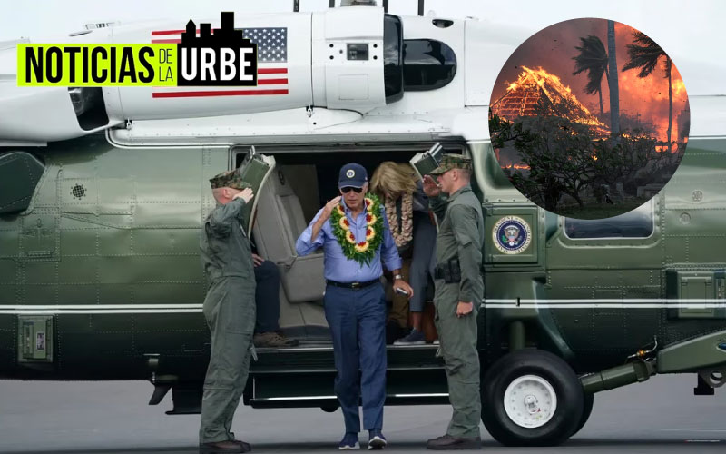Joe Biden llegó a Hawái tras fuertes incendios en la isla para escuchar a los damnificados