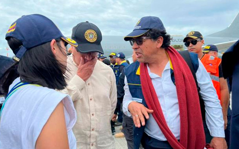 Presidente Petro hace presencia en San Andrés después del huracán Julia