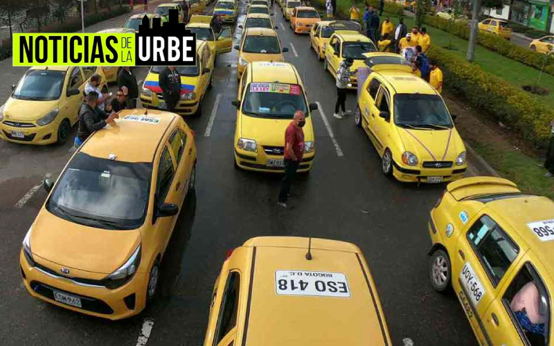 Bogotá se llena de trancones por el paro de taxistas
